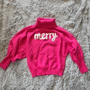 Merry Pink Turtleneck Sweater Size M